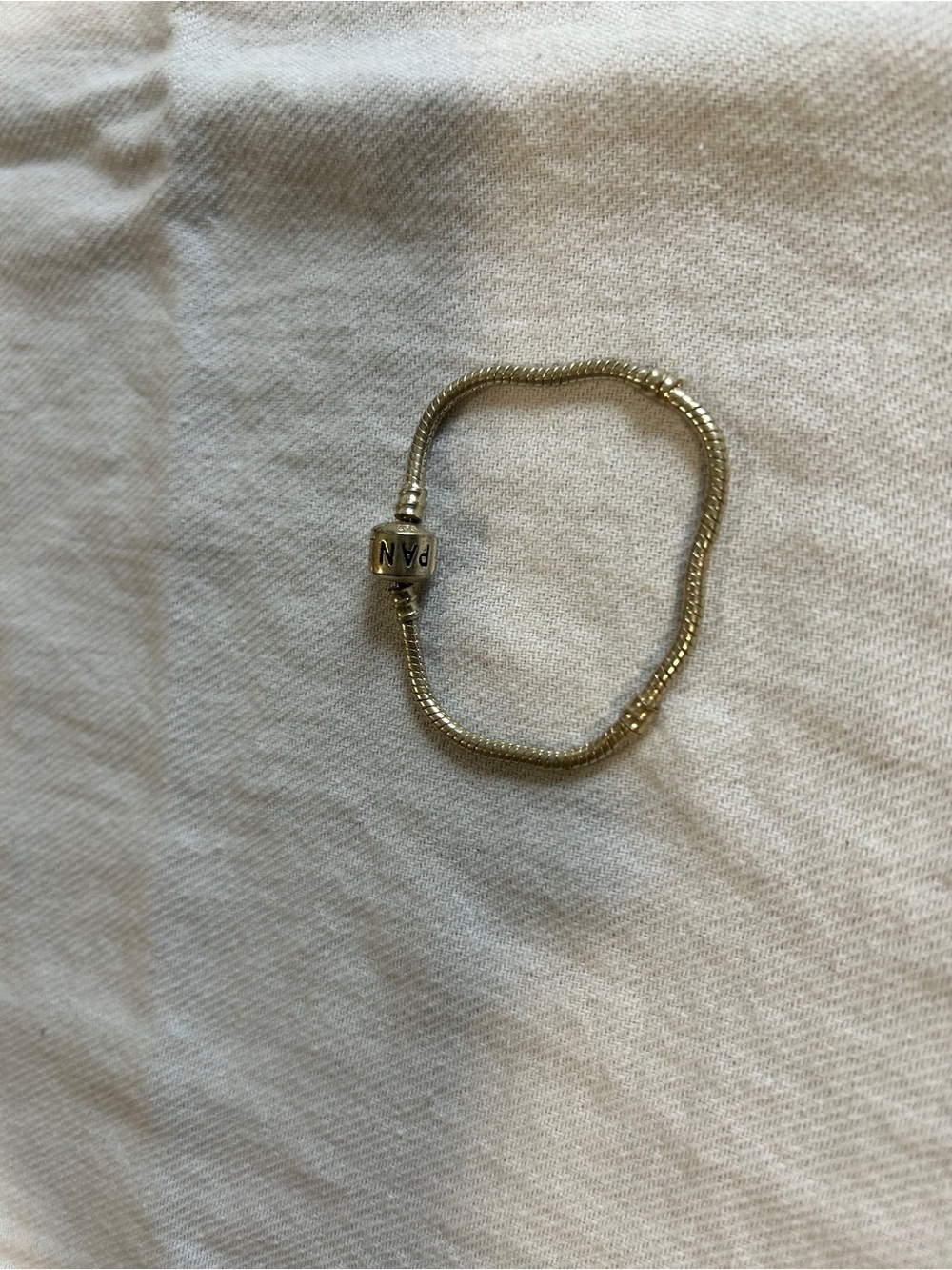 Pandora silver Snake Chain Charm Bracelet